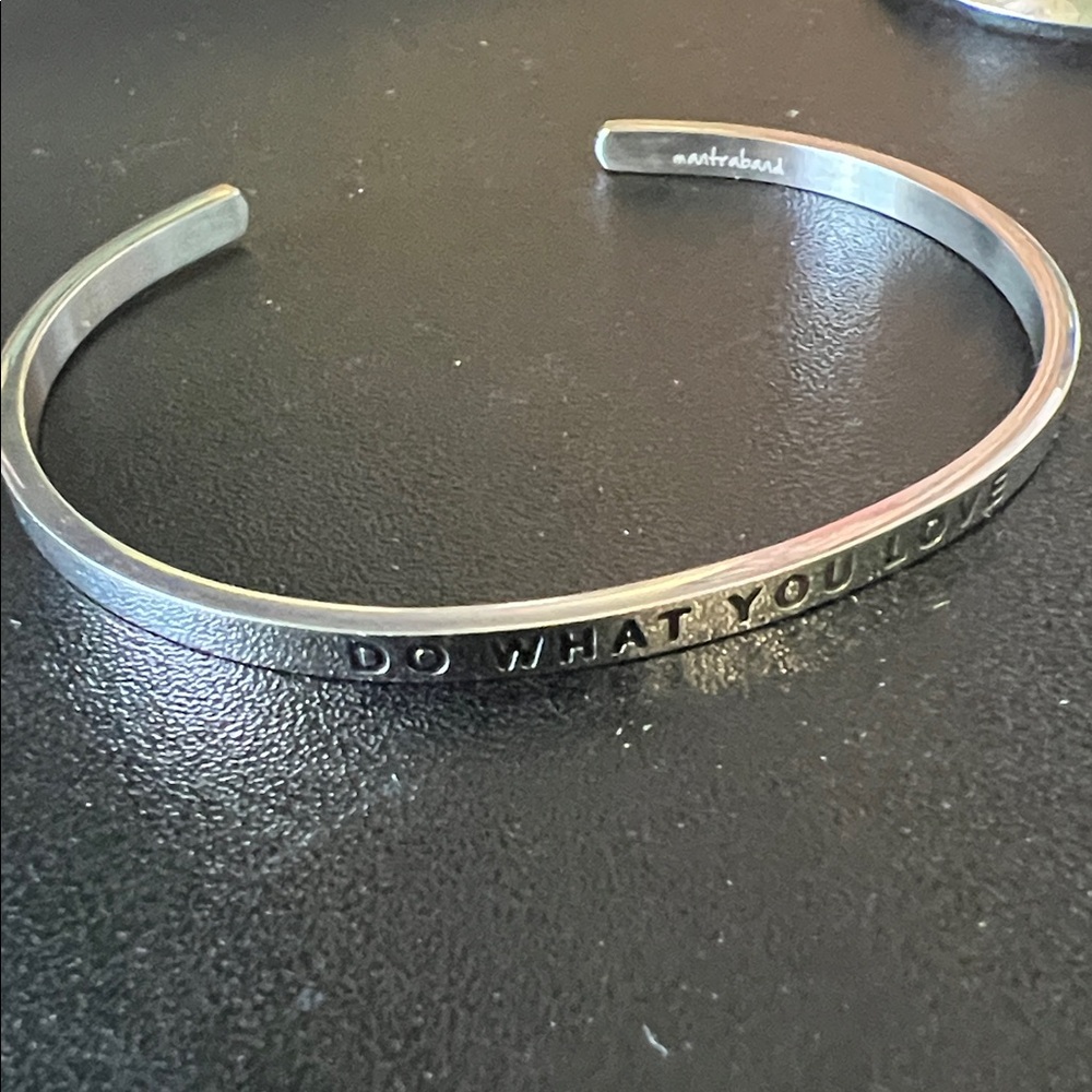 Silver Inspirational Cuff Bracelet
